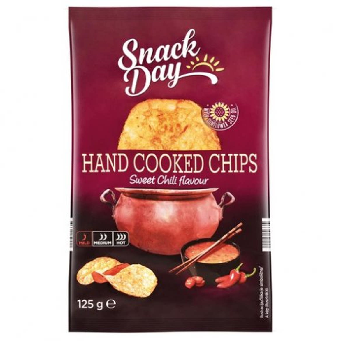Snack Day Burgonyachips sós, 125 g