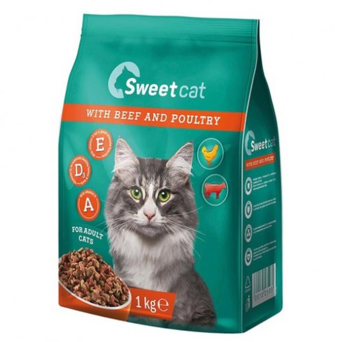 Sweet cat Macska száraztáp marha, 1 kg