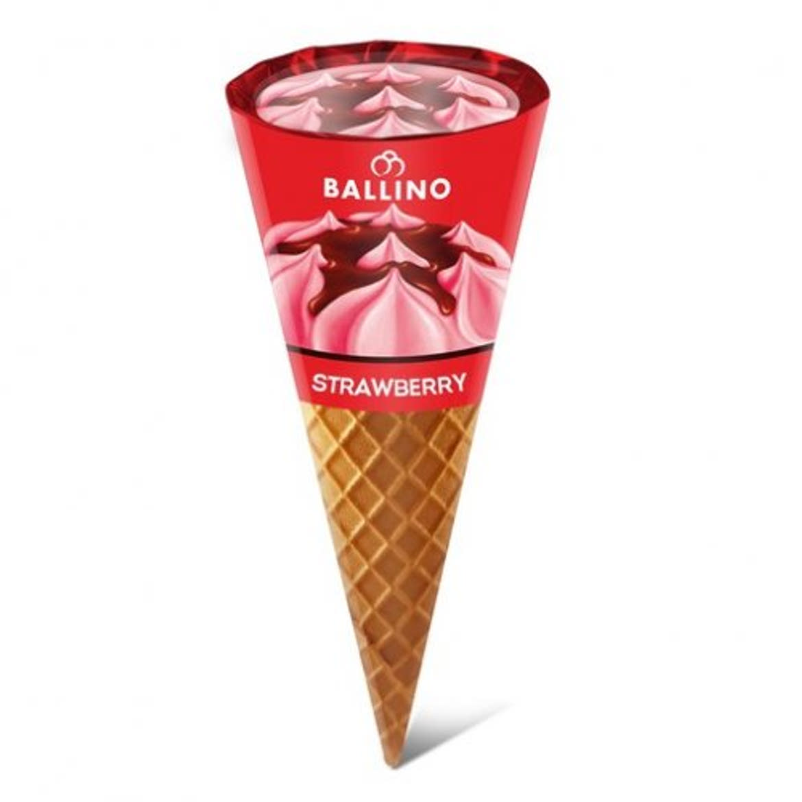 Ballino Tölcséres epres jégkrém 120 ml / 70 g