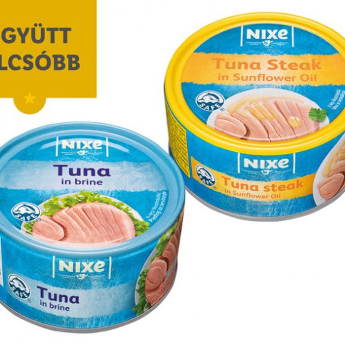 NIXE Tonhal filé szeletek, sós lében, 195 g/150 g