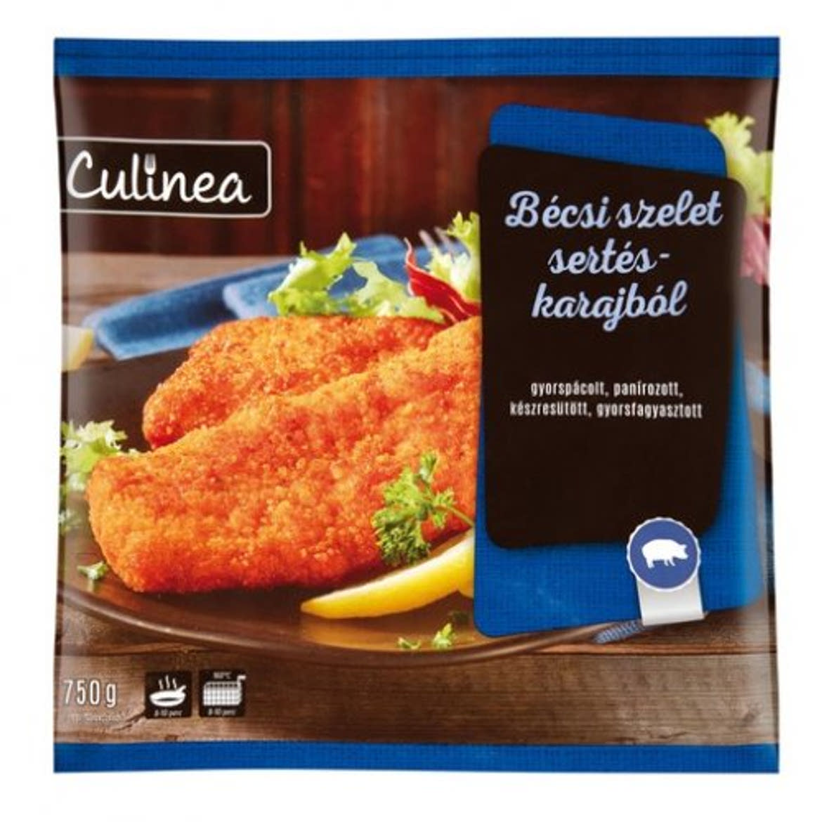 Culinea Bécsi szelet sertéskarajból, fagyasztott, 750 g