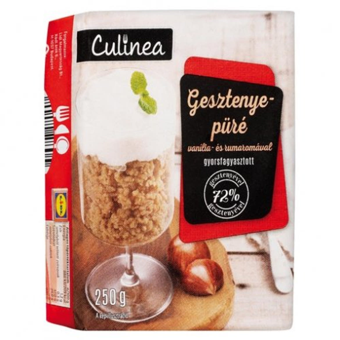 Culinea Gesztenyepüré, vanília-és rumaromával, gyorsfagyasztott, 250 g