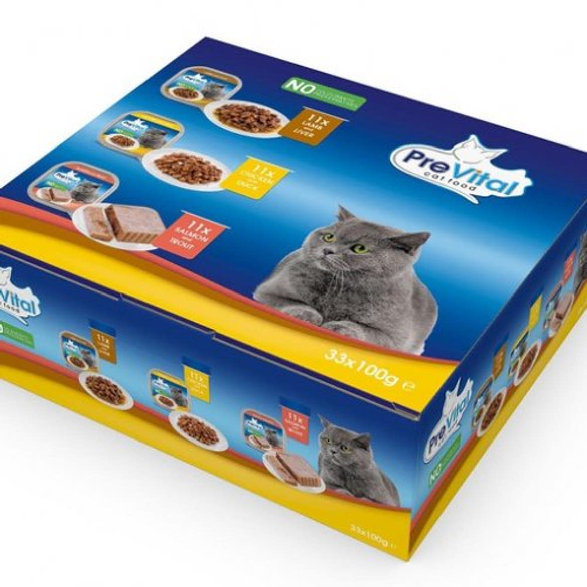 Prevital Macskaeledel Bárányhús-máj / szárnyas / halas, 3,3 kg