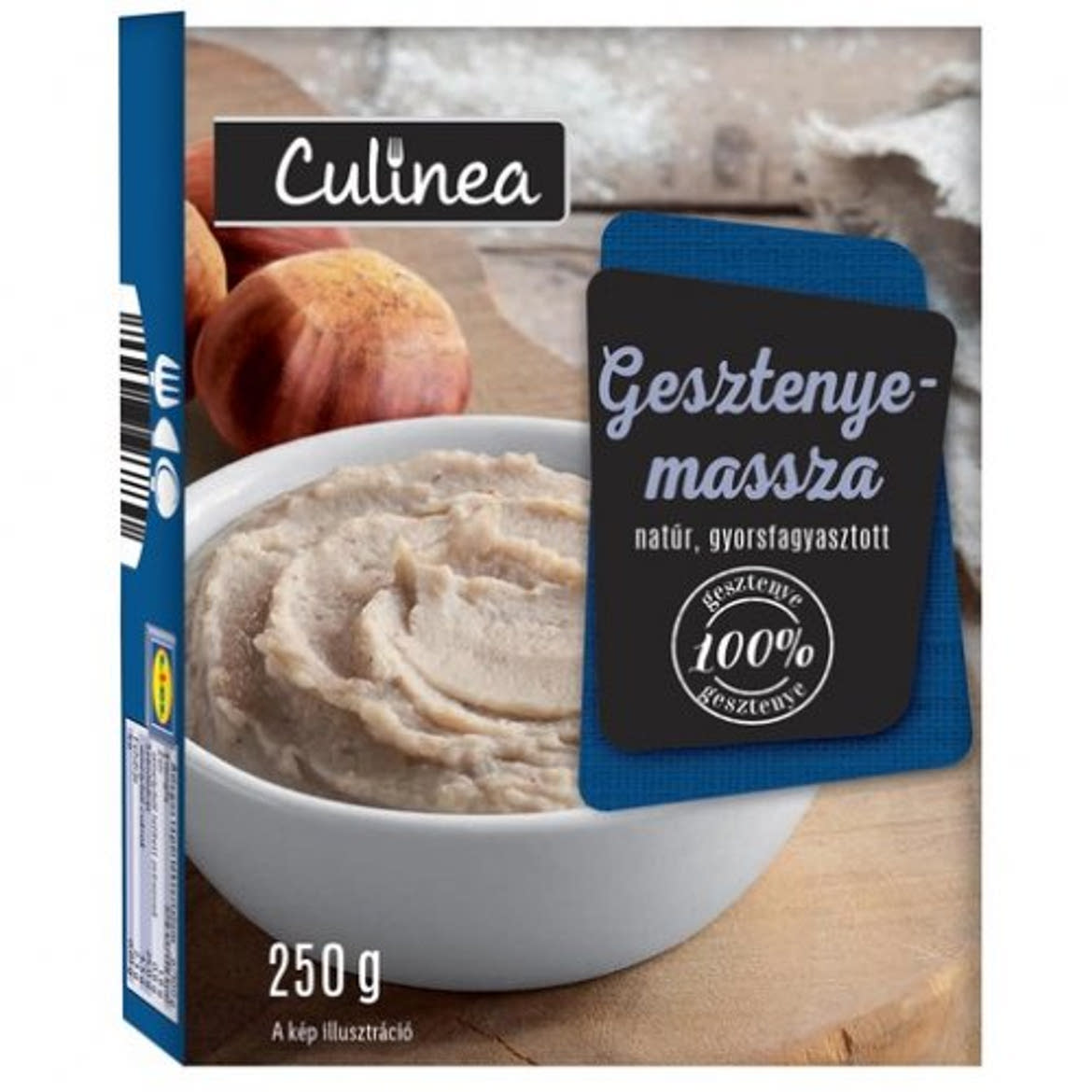 Culinea Gesztenyemassza natúr, 100% gesztenye, gyorsfagyasztott, 250 g