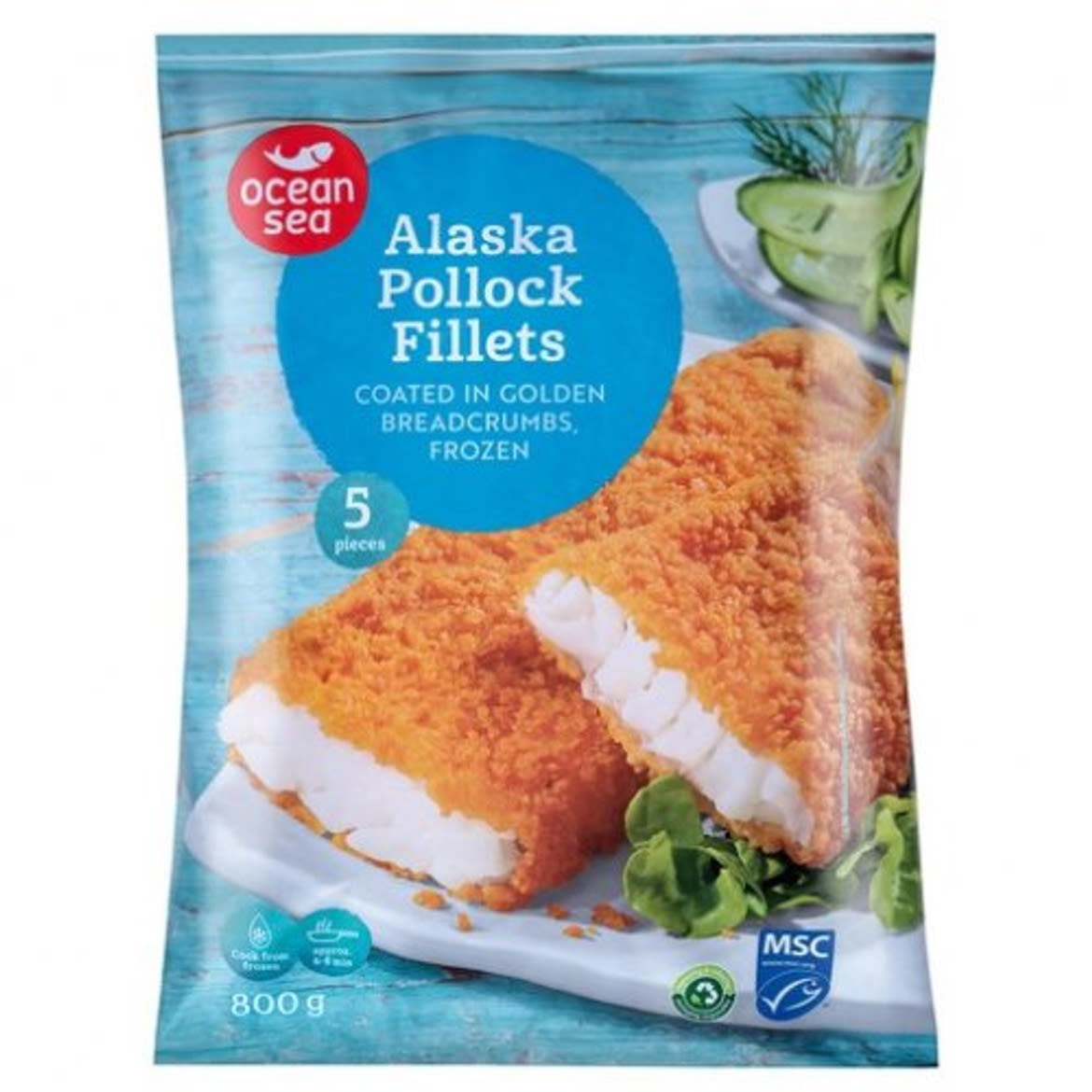 Ocean Sea Alaszkai tőkehalfilé panírozott, gyorsfagyasztott, 800 g