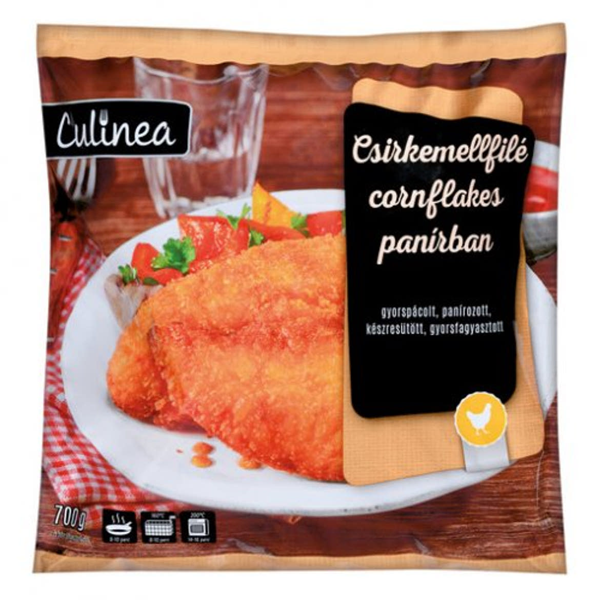 Culinea Csirkemellfilé cornflakeses panírban, gyorsfagyasztott, 700 g