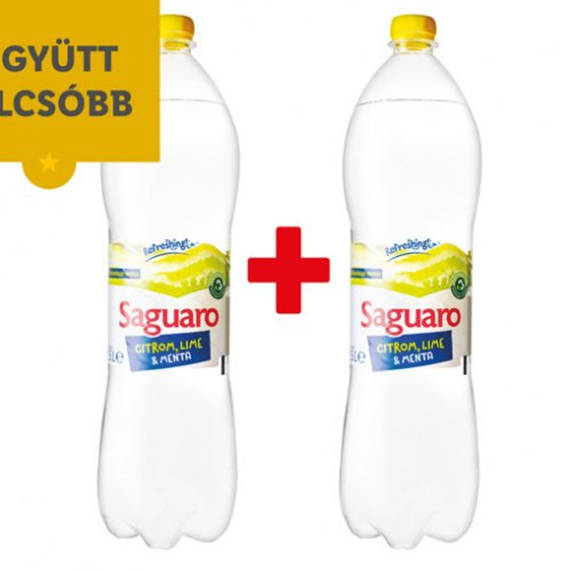 Saquaro citrom-lime menta szénsavas ízesített víz, 1,5 L