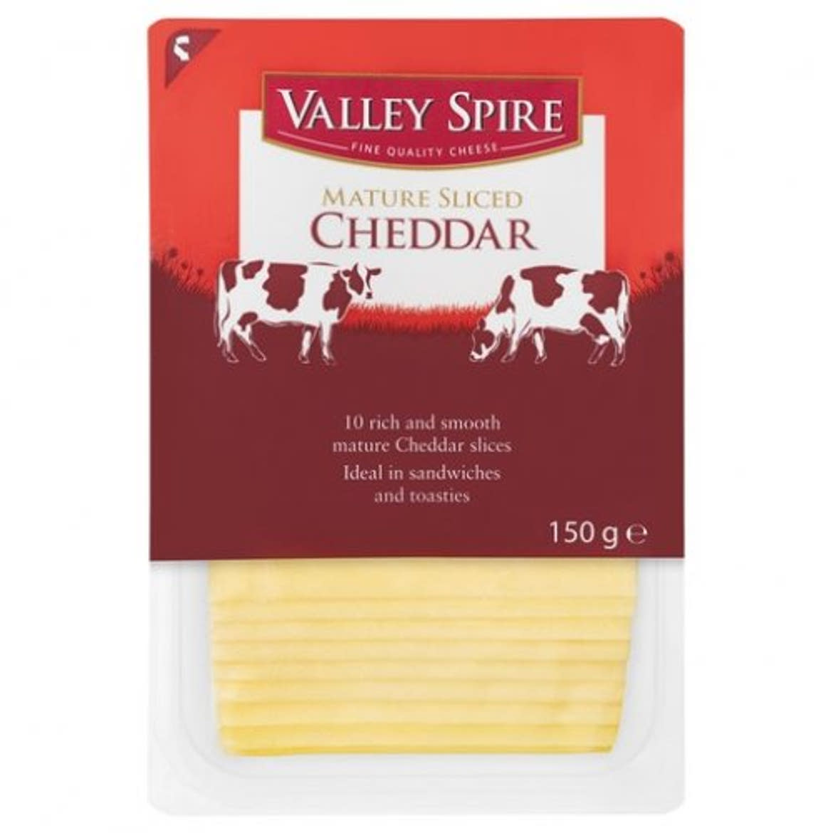 Valley Spire szeletelt cheddar sajt, 150 g