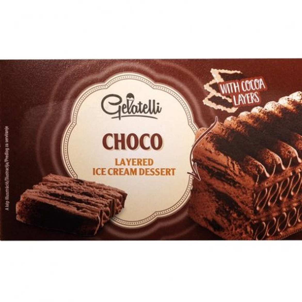 Gelatelli Réteges jégkrémtorta csokis 650 ml / 350 g