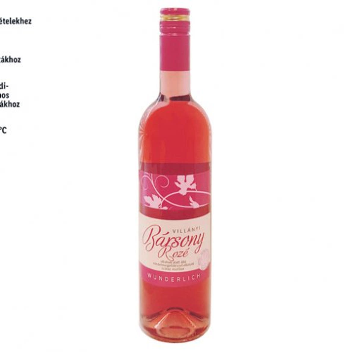 Wunderlich Villányi Bársony száraz rosé bor, 0,75 L