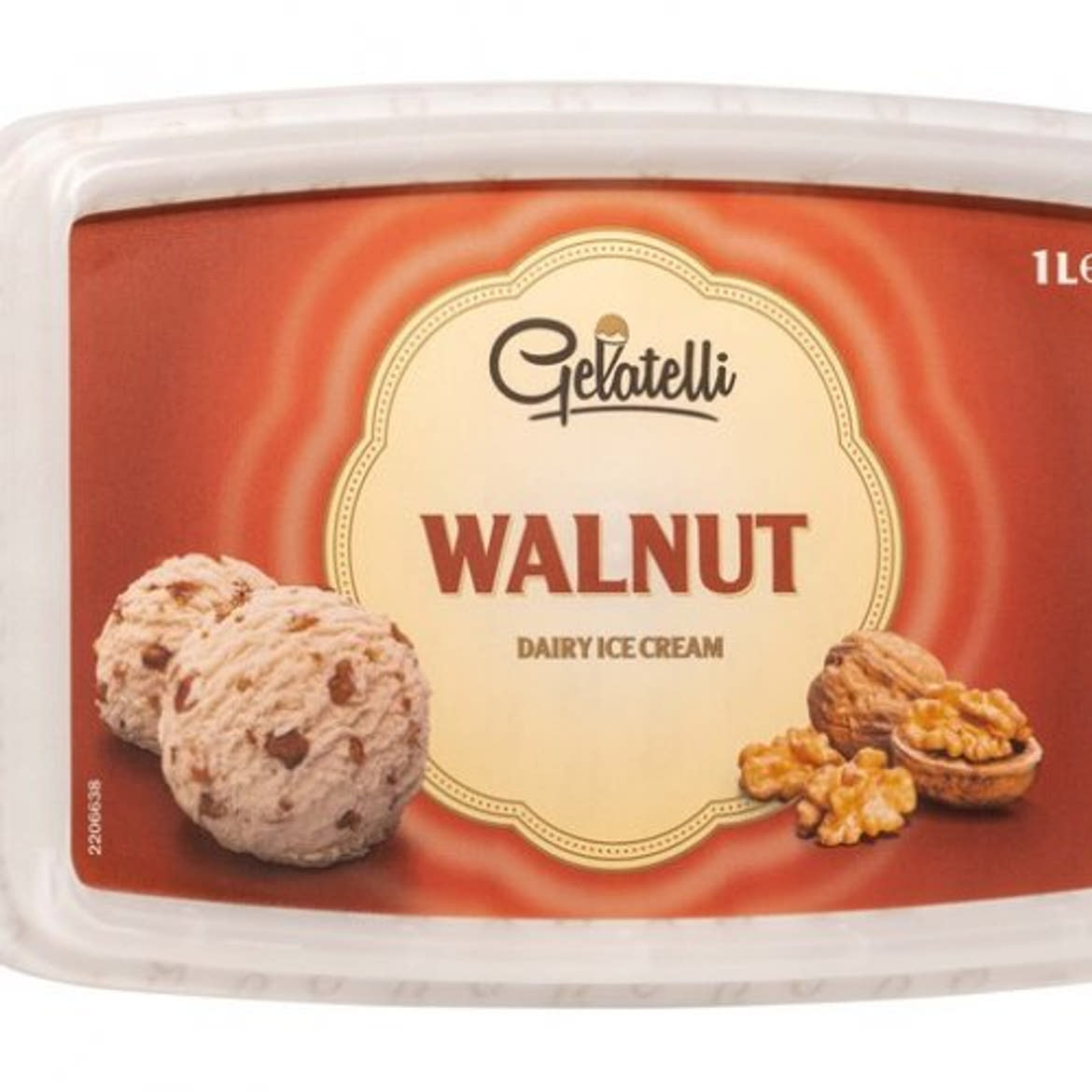 Bon Gelati, Prémium diós jégkrém, 1000 g / 534 g