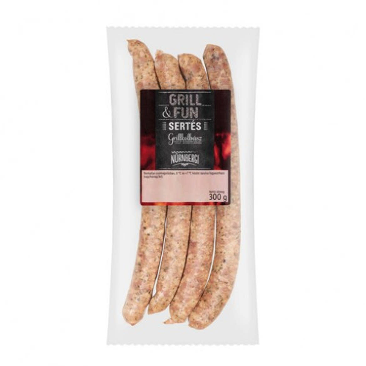 Grillmeister Sertés grillkolbász Nürnbergi, 300 g