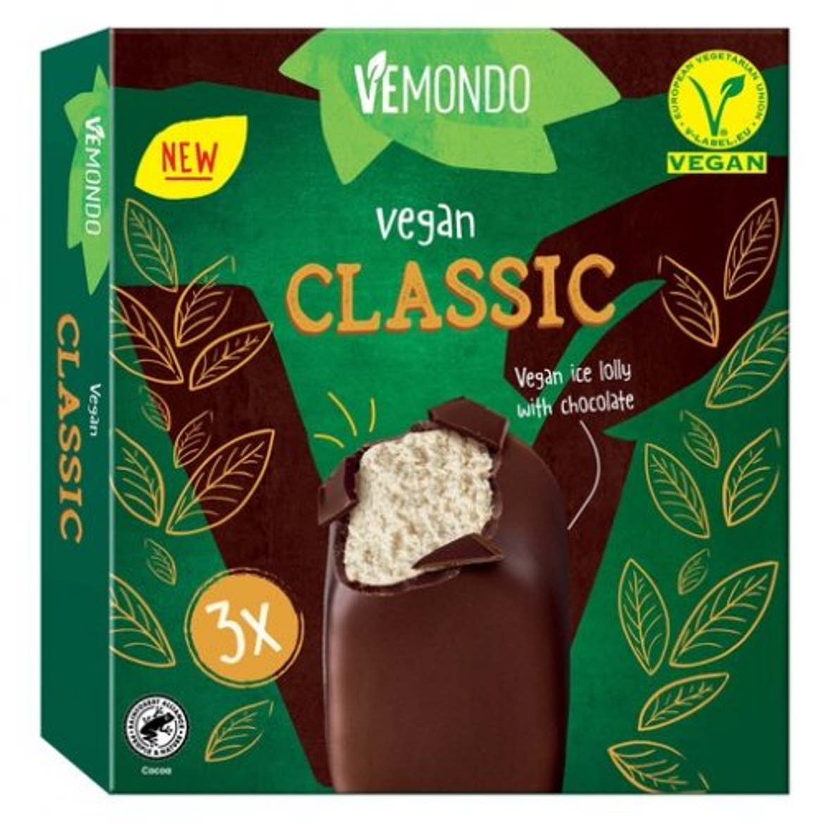 Vemondo vegán jégkrém pálcikás mandulás, 3 x 90 ml / 3 x 72 g