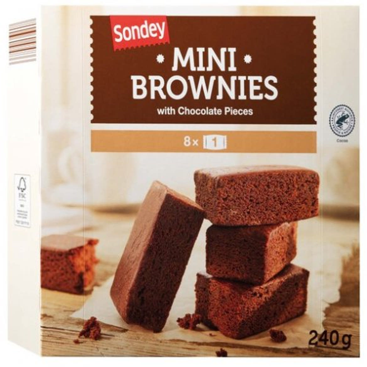 Sondey Mini brownie 8x30 g, 240 g