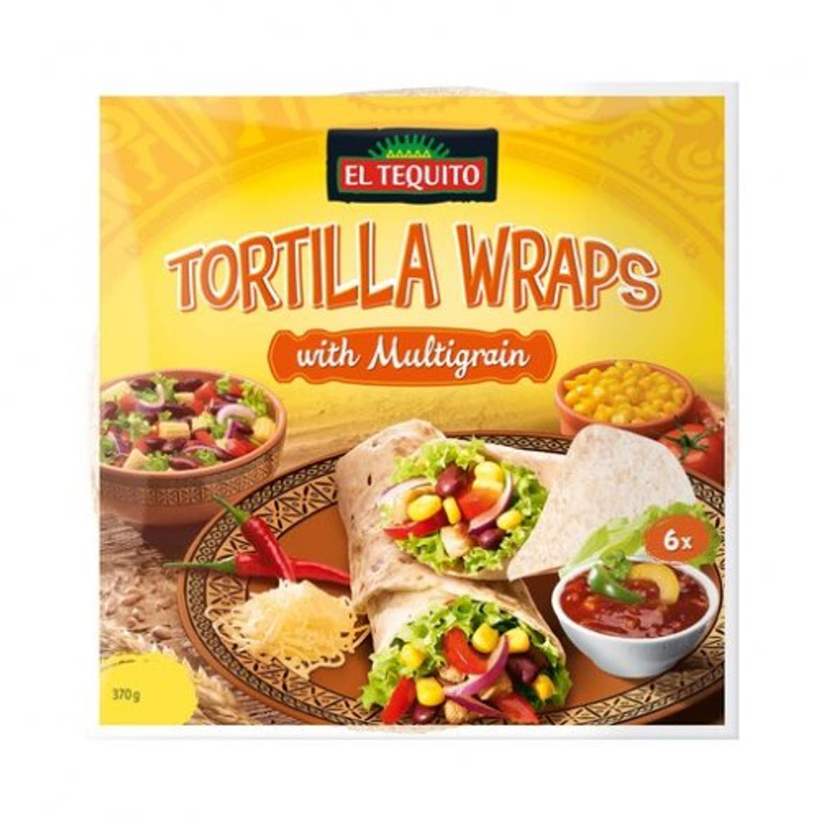 El Tequito Tortilla Wraps paradicsommal, 370 g