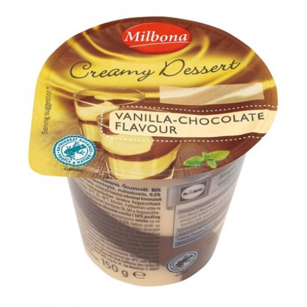 Milbona csavart puding vaníliával és csokival