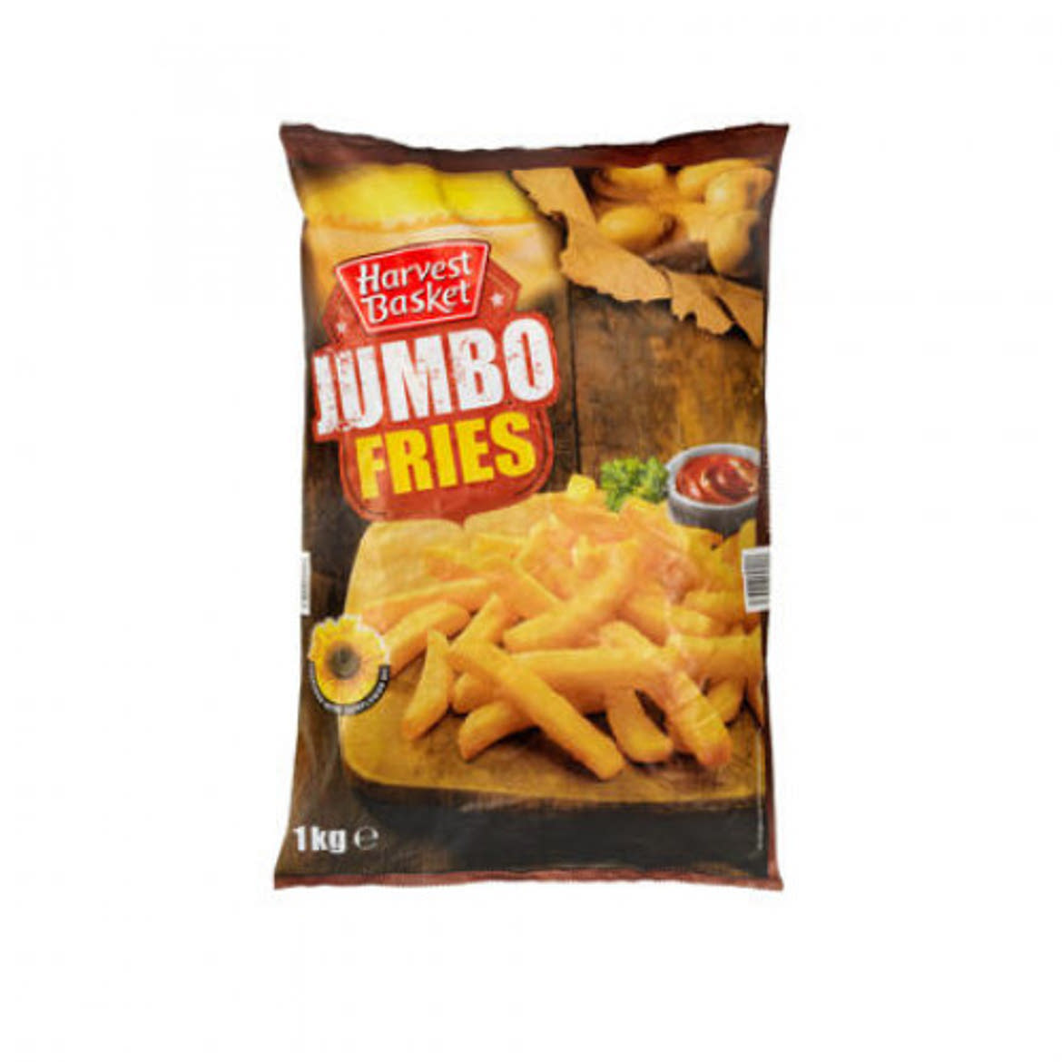 Harvest Basket Fagyasztott hasábburgonya fűszerezett Jumbo, 1 kg