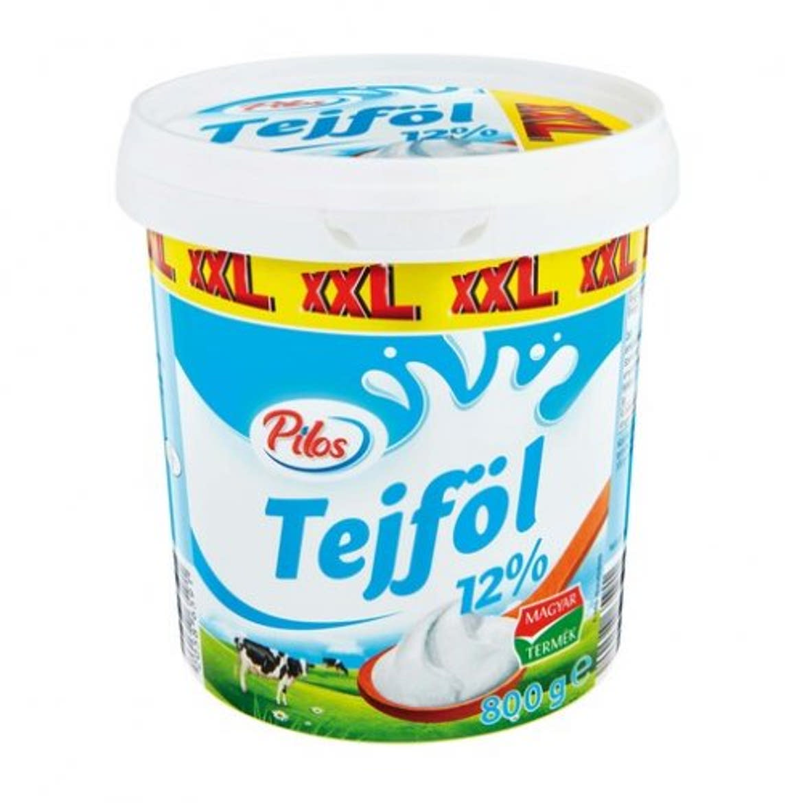 Pilos XXL tejföl 12%, 800 g