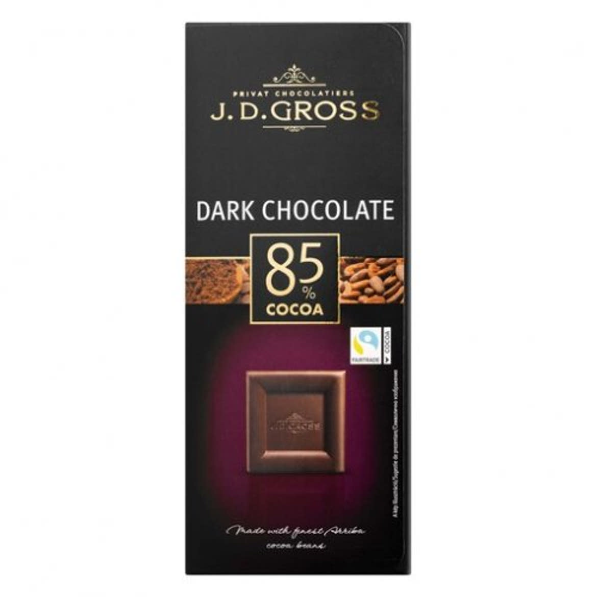 J. D. Gross étcsokoládé 85%, 125 g