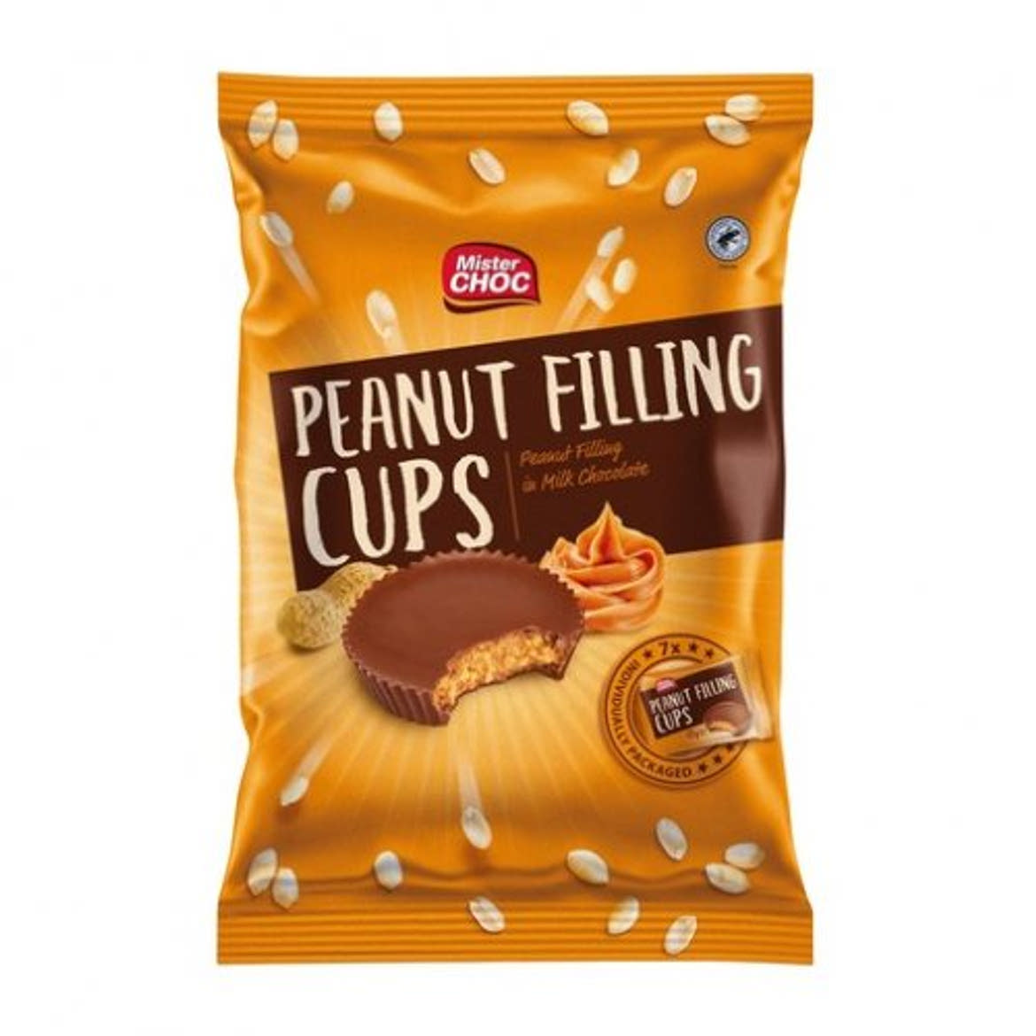 Mister choc Tejcsokoládé földimogyorós töltelékkel, 150 g