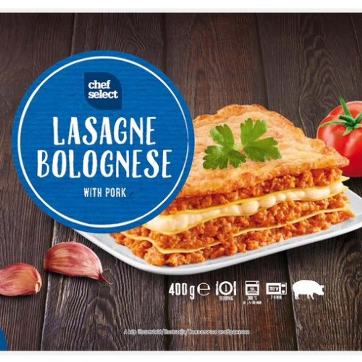 Chef Select lasagne sertéshússal és spenótszósszal