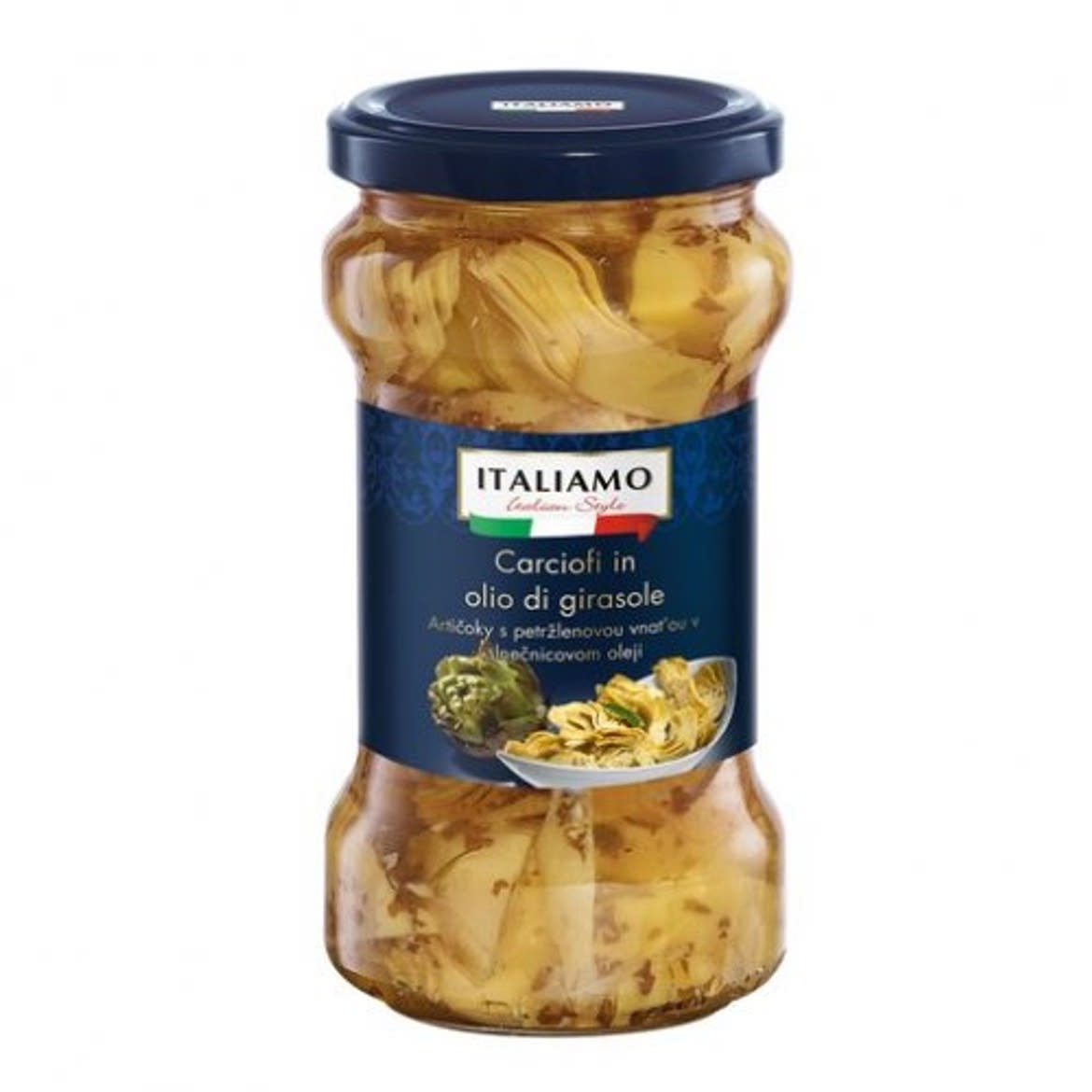 Italiamo Italian Style Antipasti Carciofi in olio di girasole, 285 g/ 157 g