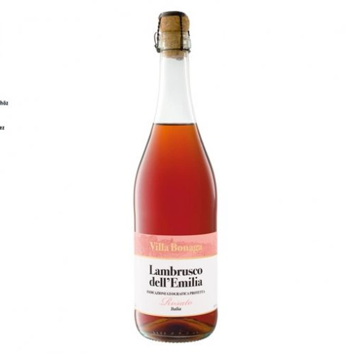 Villa bonaga Lambrusco dell'Emilia felédes olasz rosé 8%, 0,75 L