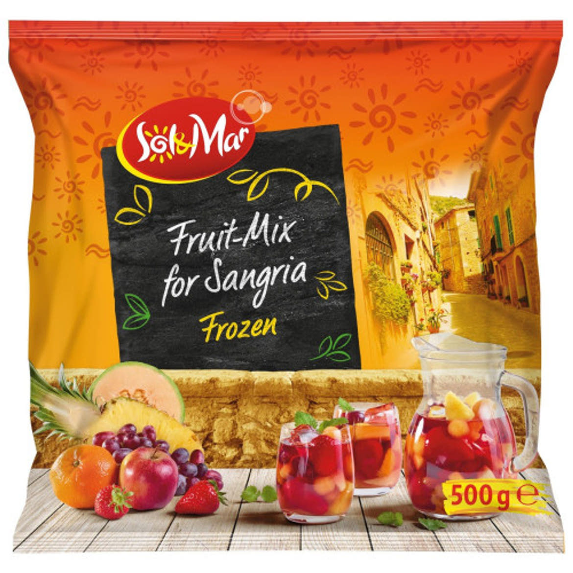 Sol&Mar gyümölcskeverék Sangria koktélhoz, fagyasztott, 500 g