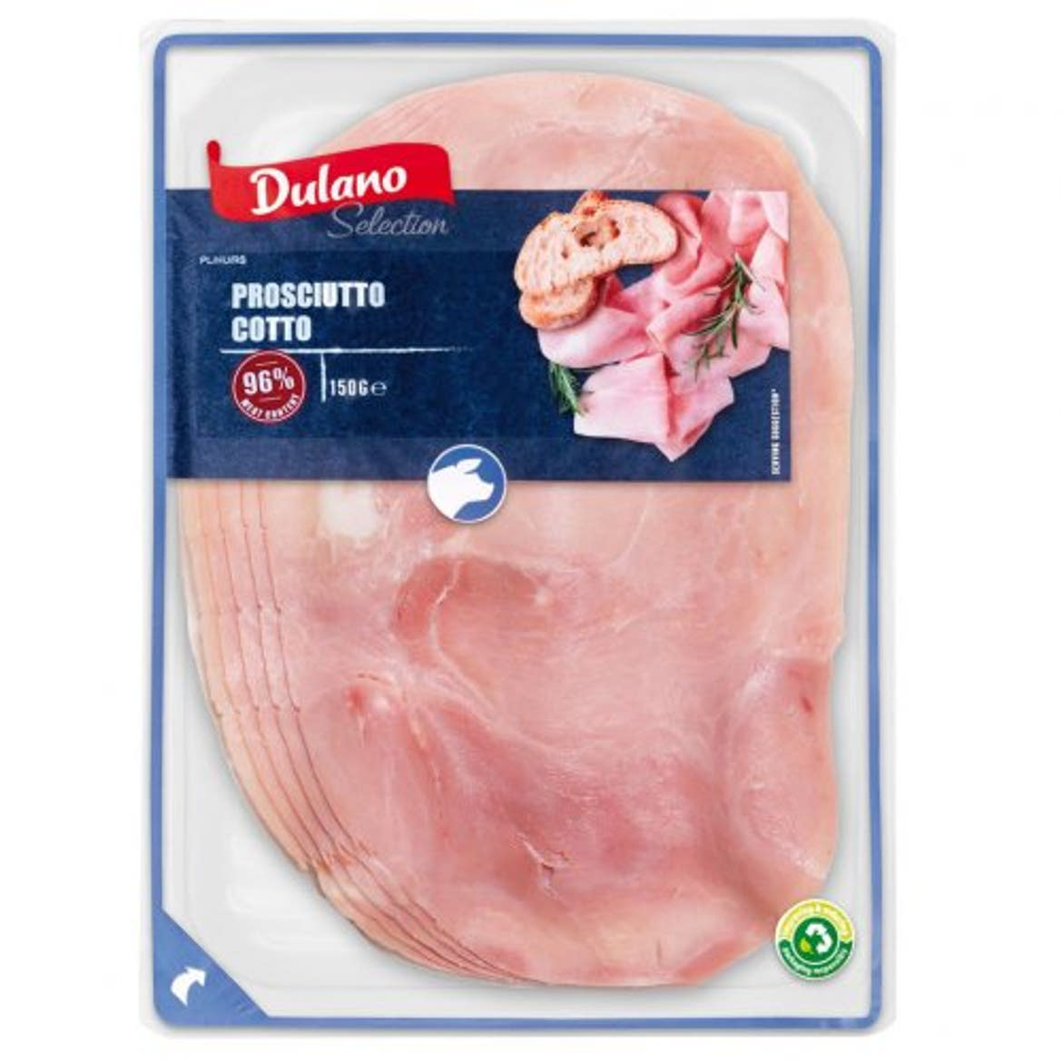 Dulano Selection Prosciutto cotto, sertés szeletelt sonka, 150 g