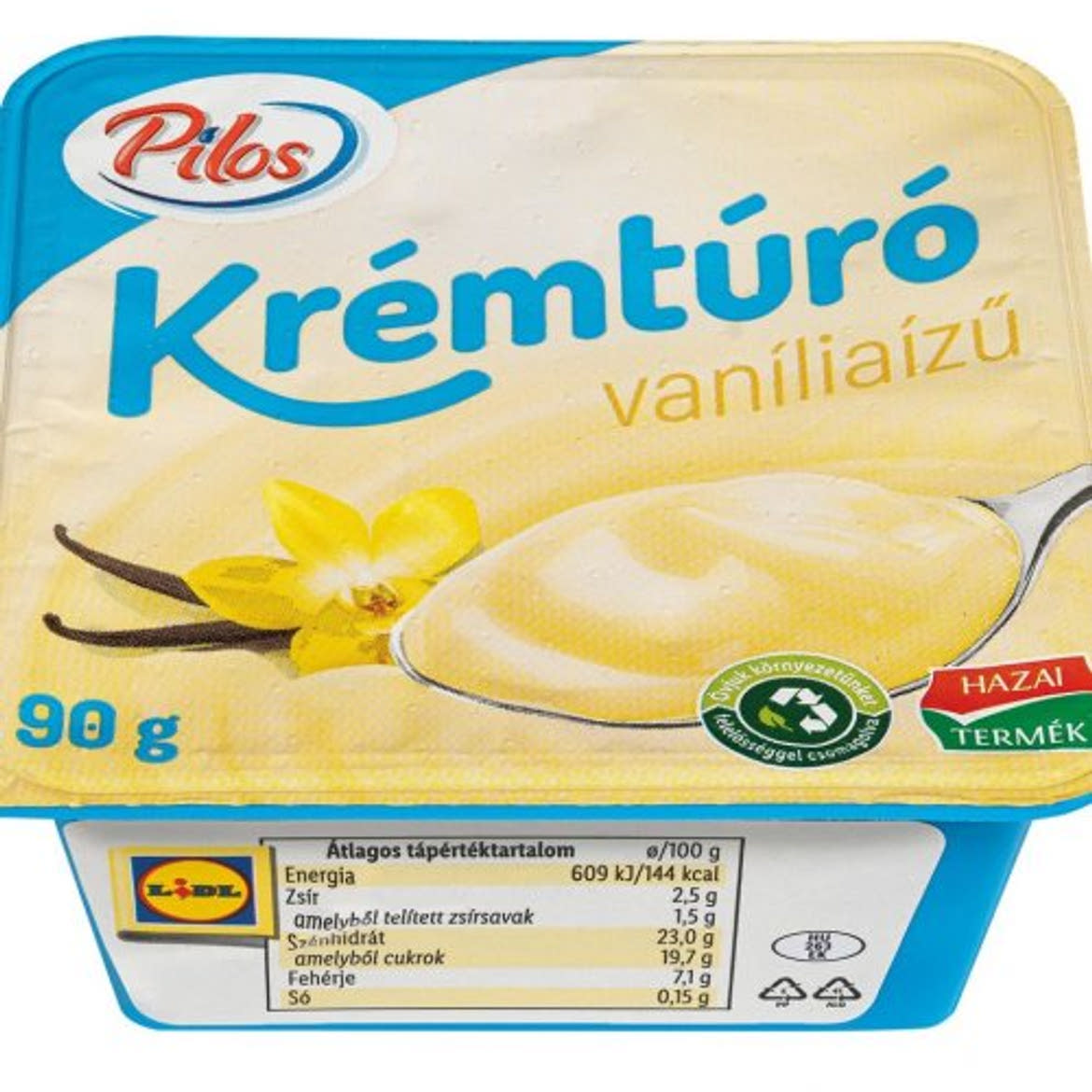 Pilos Krémtúró Vanília ízű, 90 g