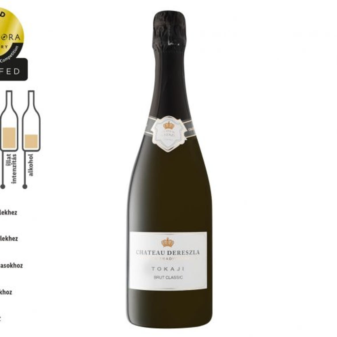 Chateau Dereszla Brut classic pezsgő száraz, tradicionális 11%, 0,75 L