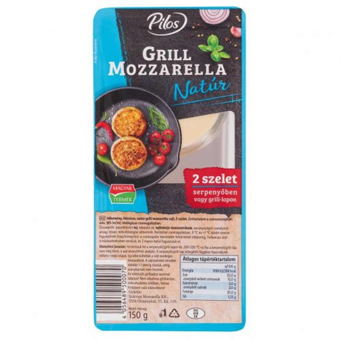 Pilos Grill Mozarella natur, 150 g