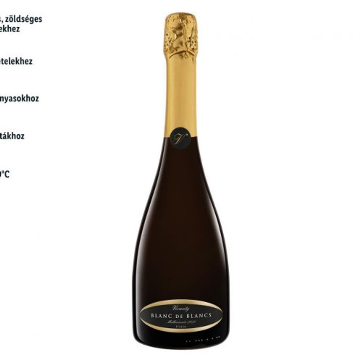 Vivacity blanc de blanc vino Spumante Extra Dry fehér pezsgő11 %, 0,75 L