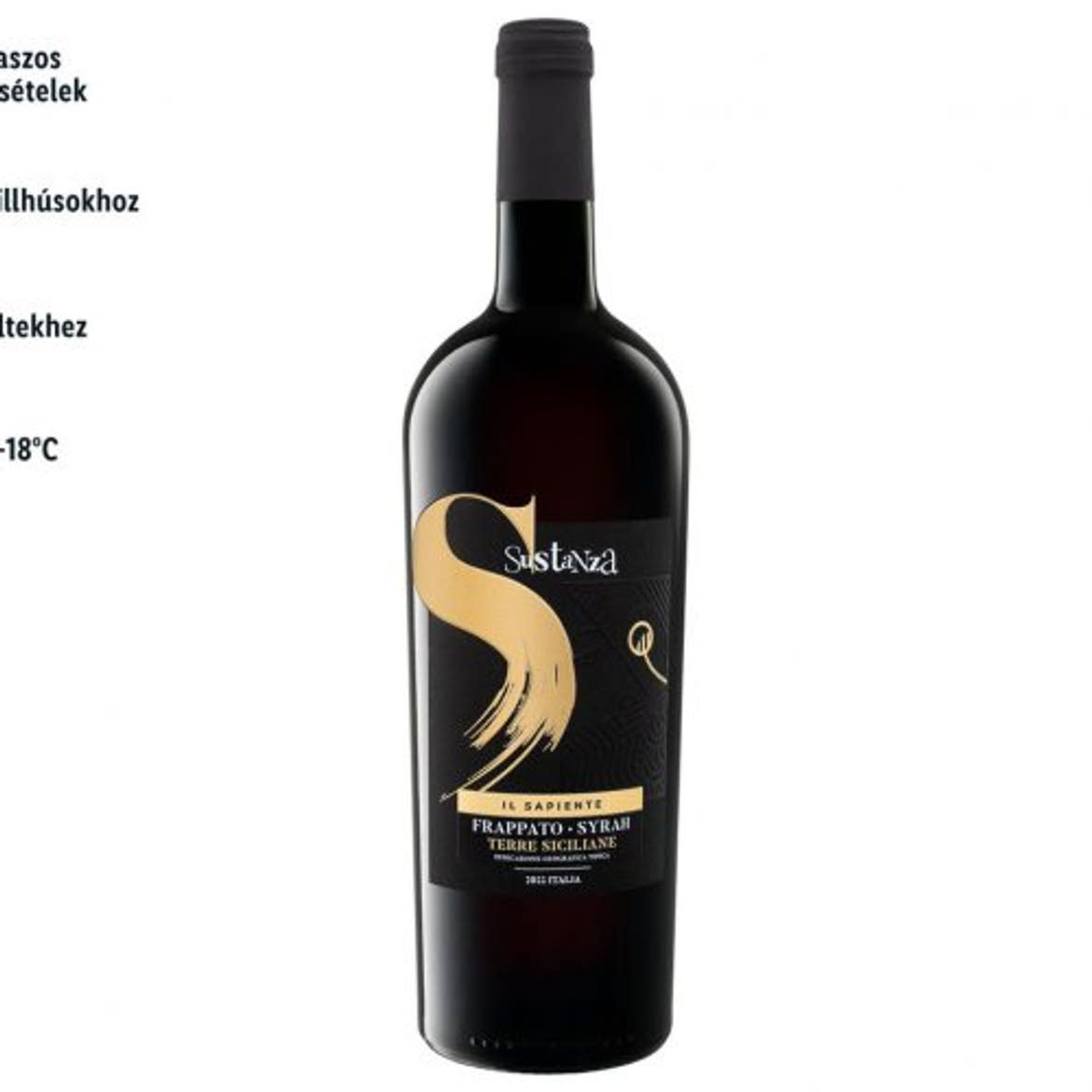 Sustanza Frappato-Syrah Terre Siciliane száraz vörösbor 14 %, 0,75 L