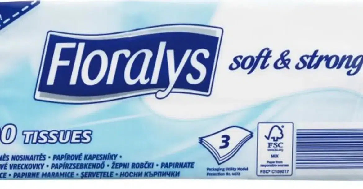 Floralys Papírzsebkendő 3 rétegű, aloe vera
