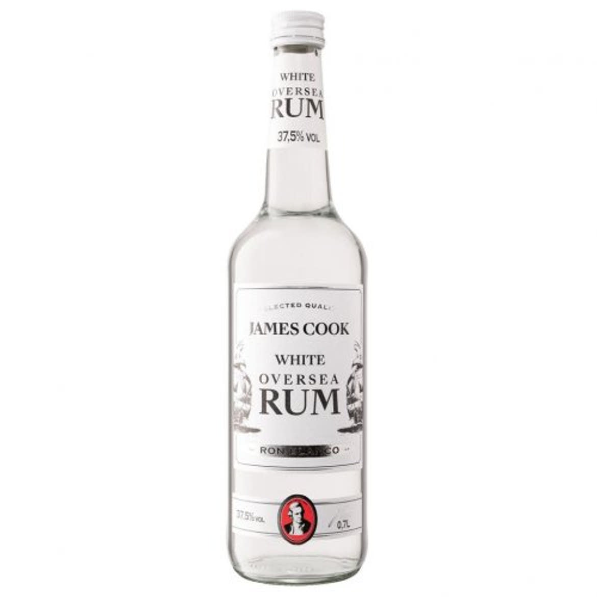 JAMES COOK Fehér rum 37,5%, 0,7 L
