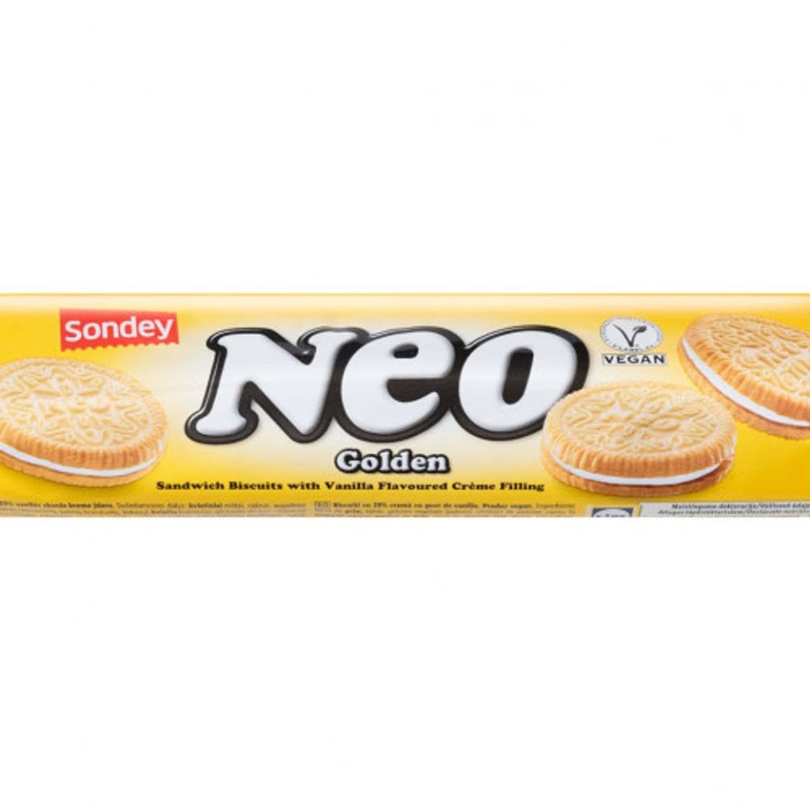 Sondey Neo töltött keksz, vaníliás, 154 g