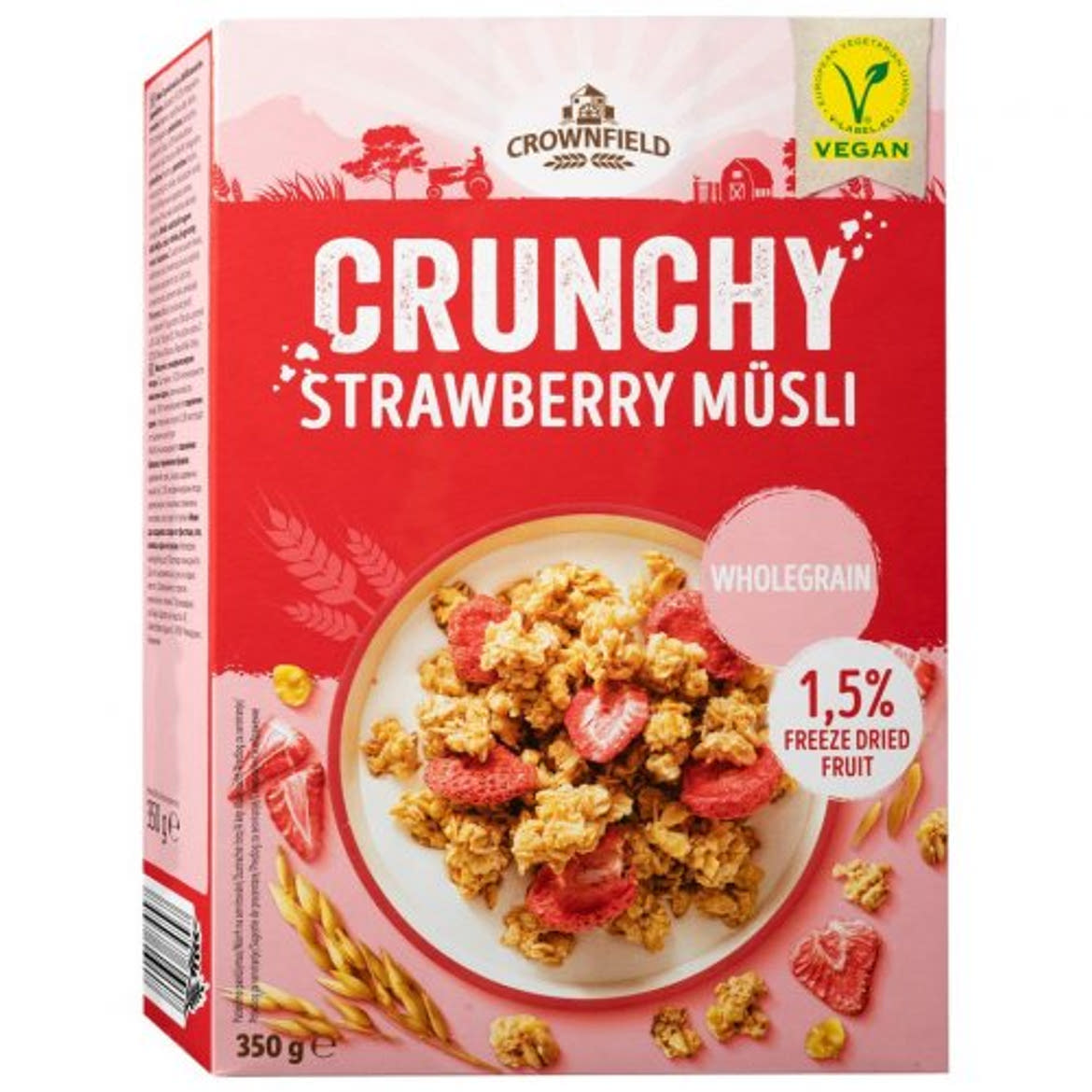 Crownfield Crunchy müzli epres, 350 g