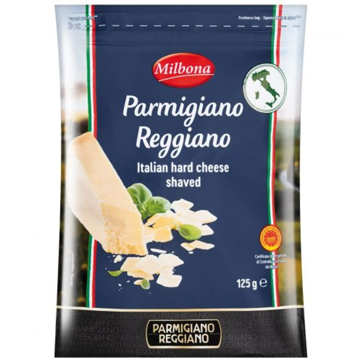 Milbona olasz sajtok grana padano forgácsok, 125 g