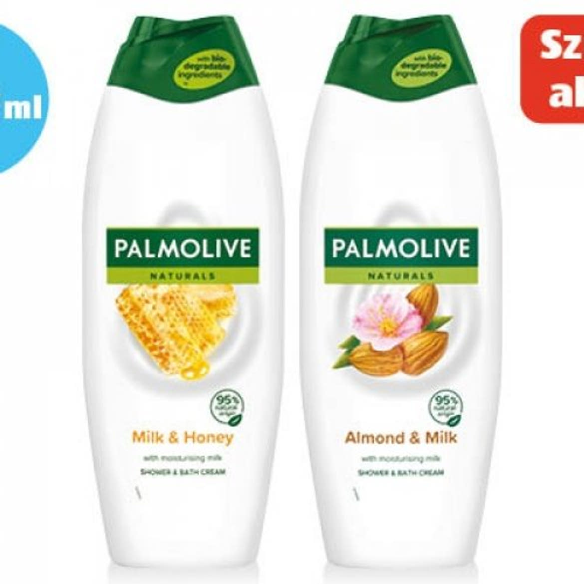 PALMOLIVE Naturals tusfürdő Almond&Milk, 650 ml