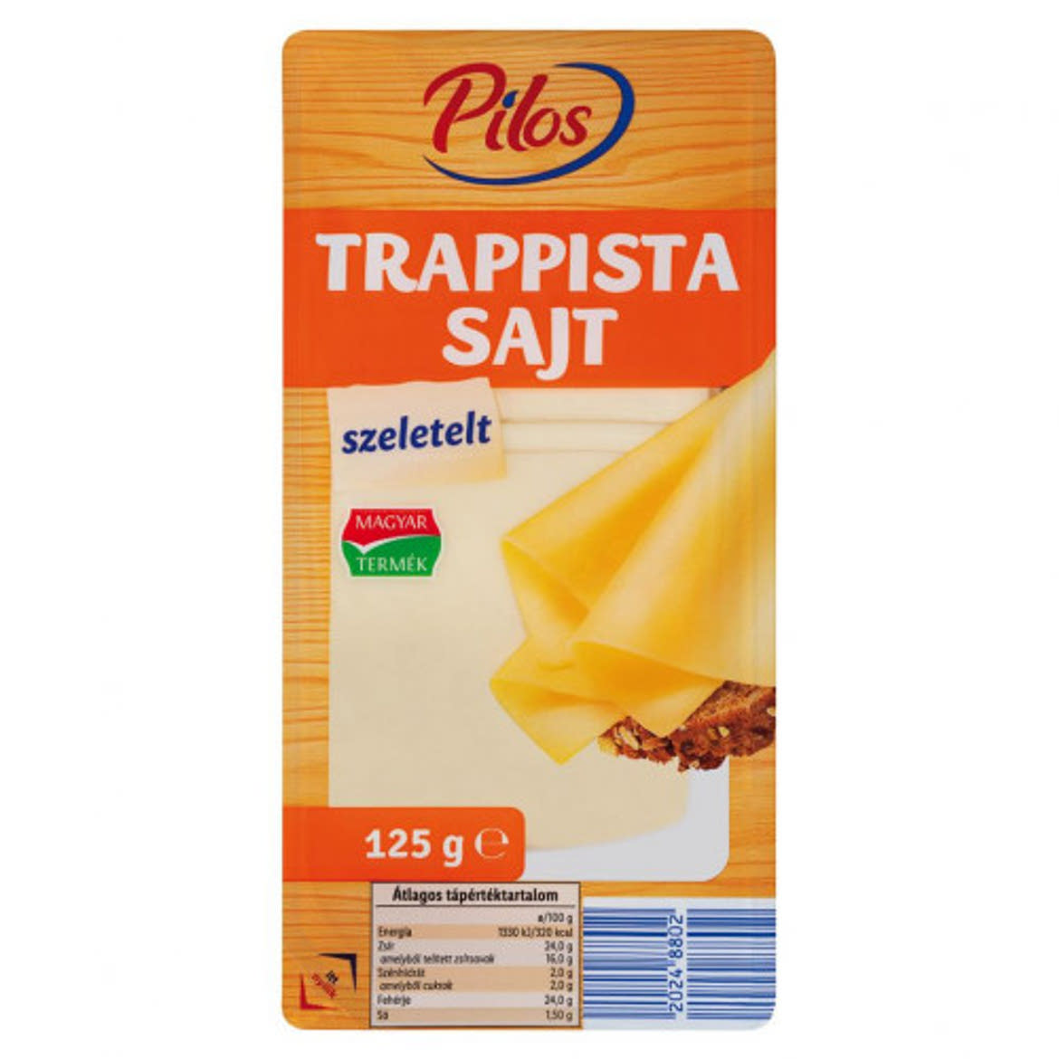 Pilos trappista sajt, szeletelt