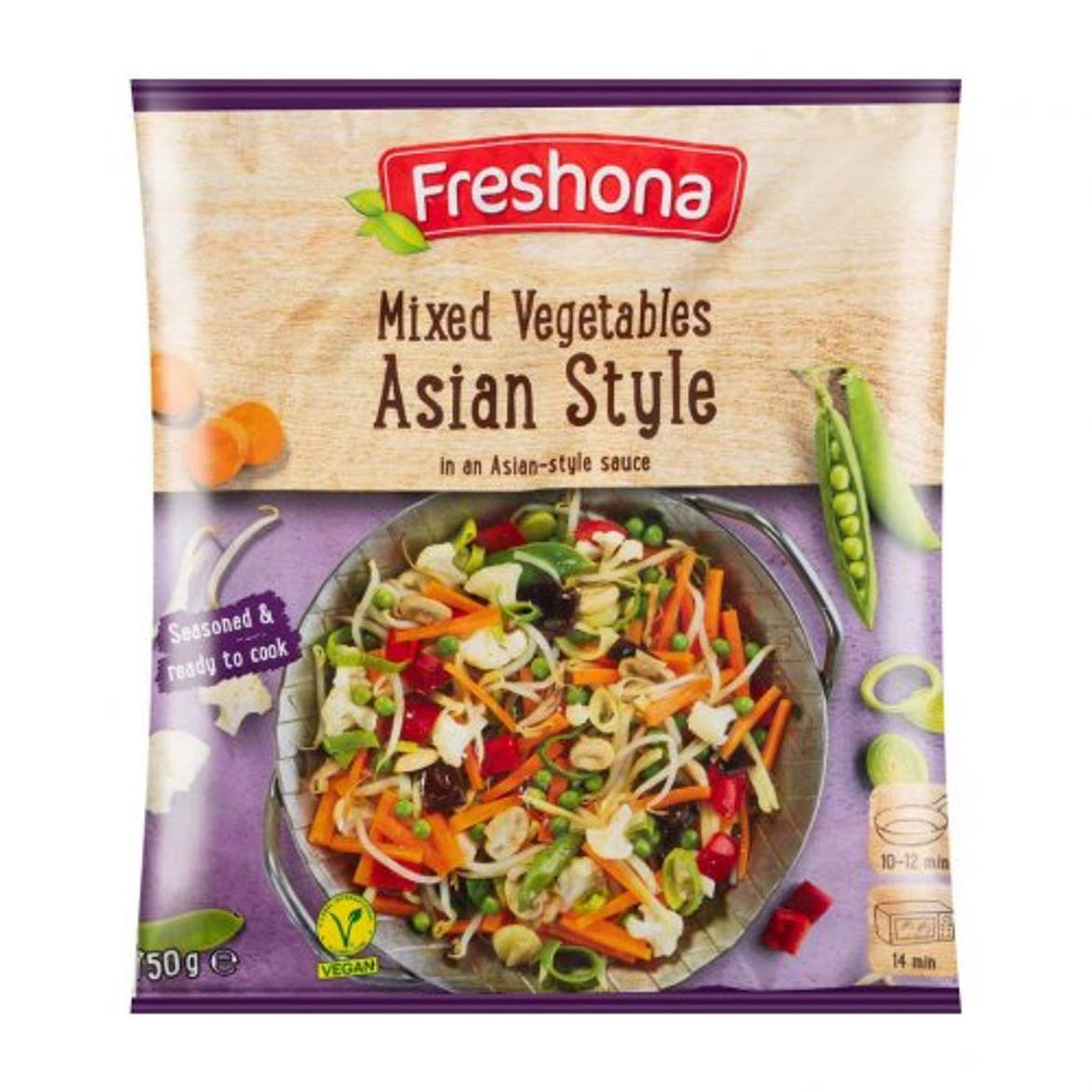 Freshona Serpenyős zöldségek Asian Style, gyorsfagyasztott, 750 g