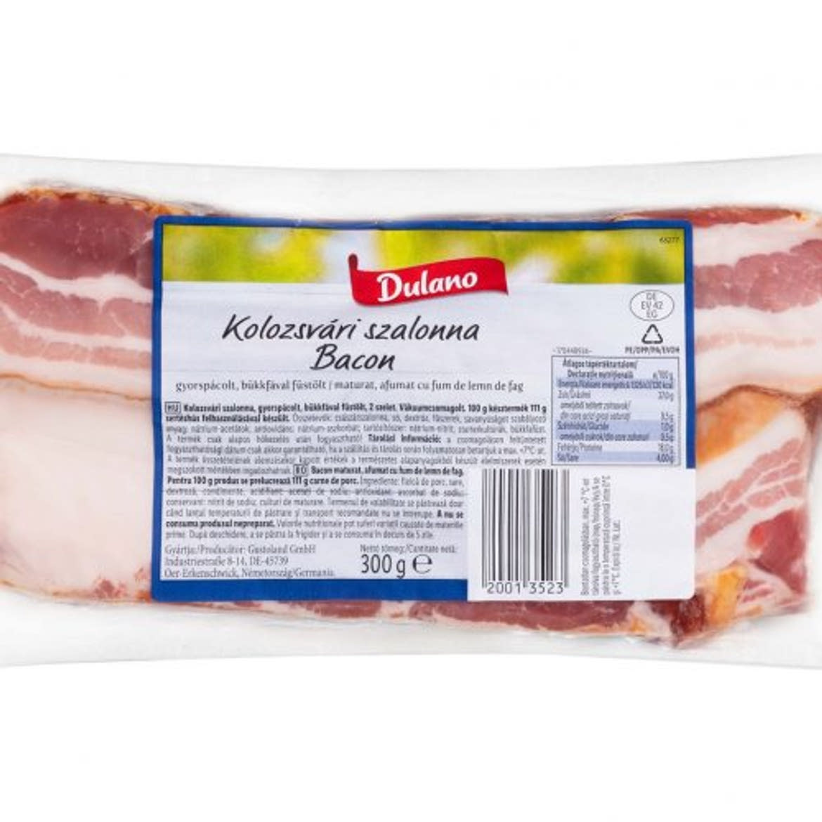 Dulano kolozsvári szalonna füstölt, 300 g