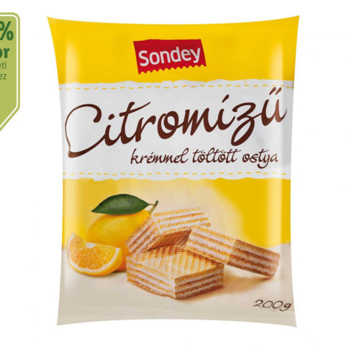Sondey Nápolyi citromízű krémmel töltött ostya, 200 g