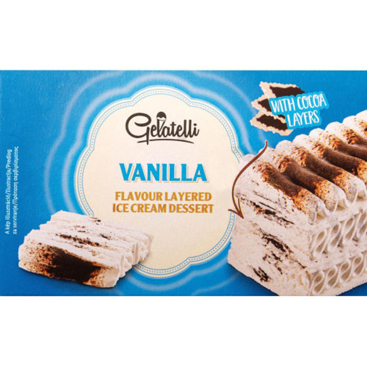 Gelatelli Réteges jégkrémtorta vaníliás, 650 ml