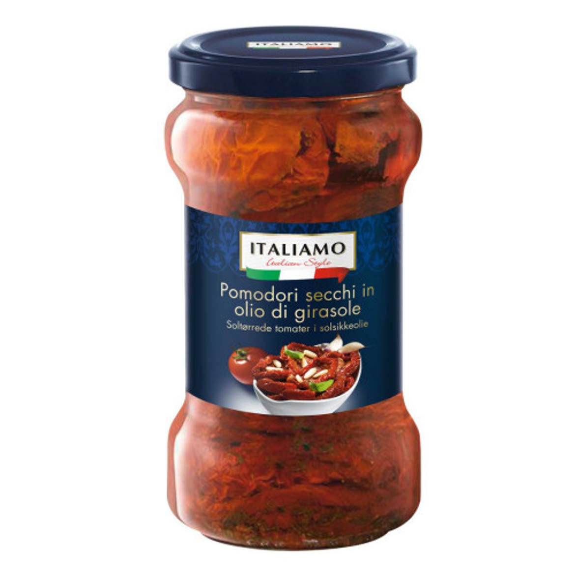 Italiamo italian style Szárított, felezett paradicsom napraforgóolajban Antipasti, 140 g