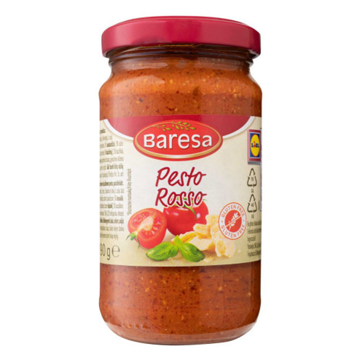 Baresa Pesto Rosso szósz paradicsommal és bazsalikommal