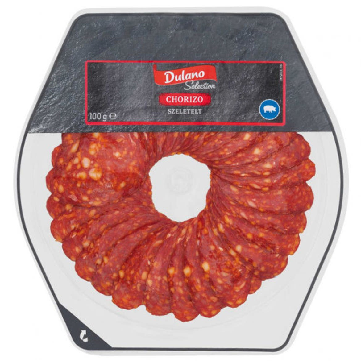 Dulano Nemzetközi válogatás, chorizo, sertés, szeletelt, 100 g