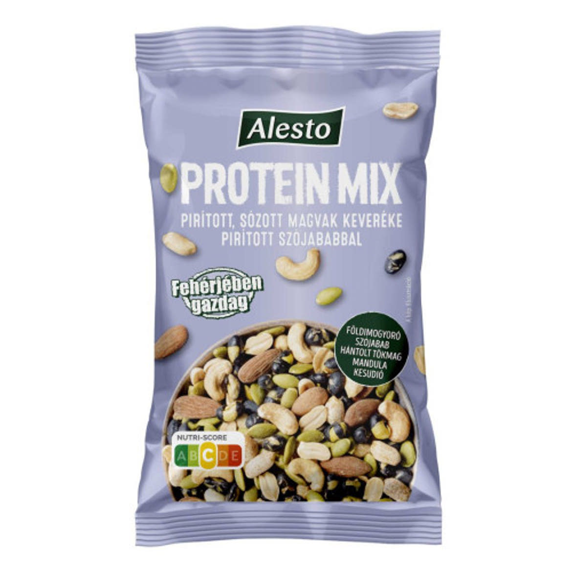 Alesto Protein mix pirított, sózott magvak keveréke, pirított szójababbal, 100 g
