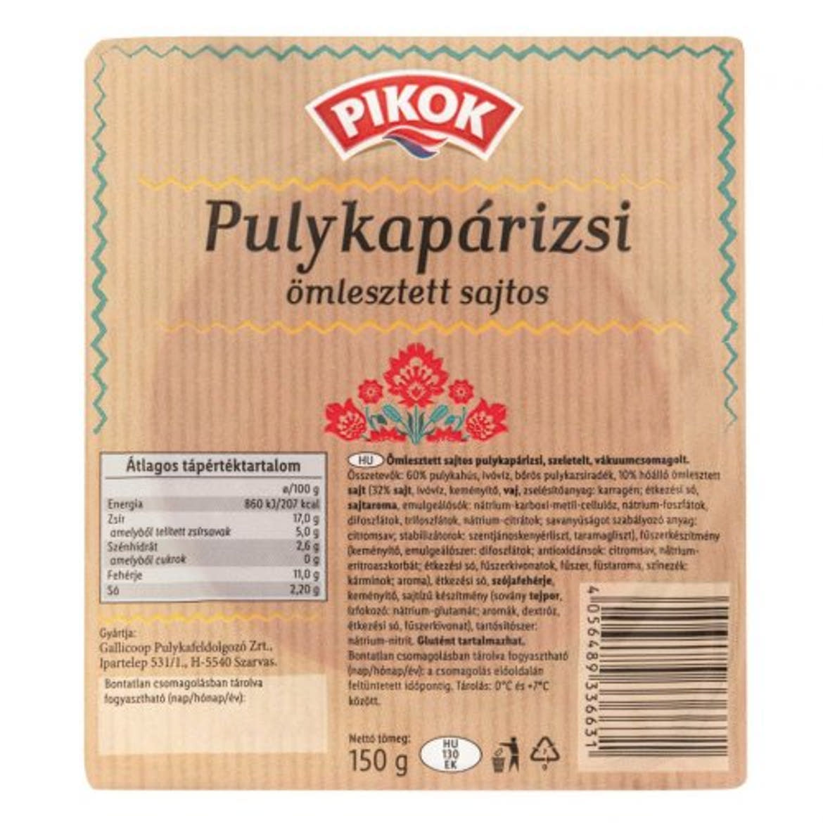 Pikok Pulykapárizsi sajtos